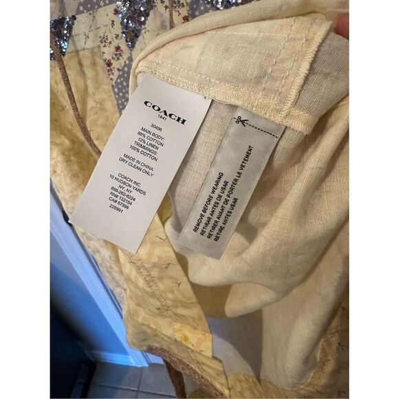 NWOT Coach X Keith Haring Quilted Patchwork T Shirt Dress - Size 8 - 30496 - Picture 9 of 10